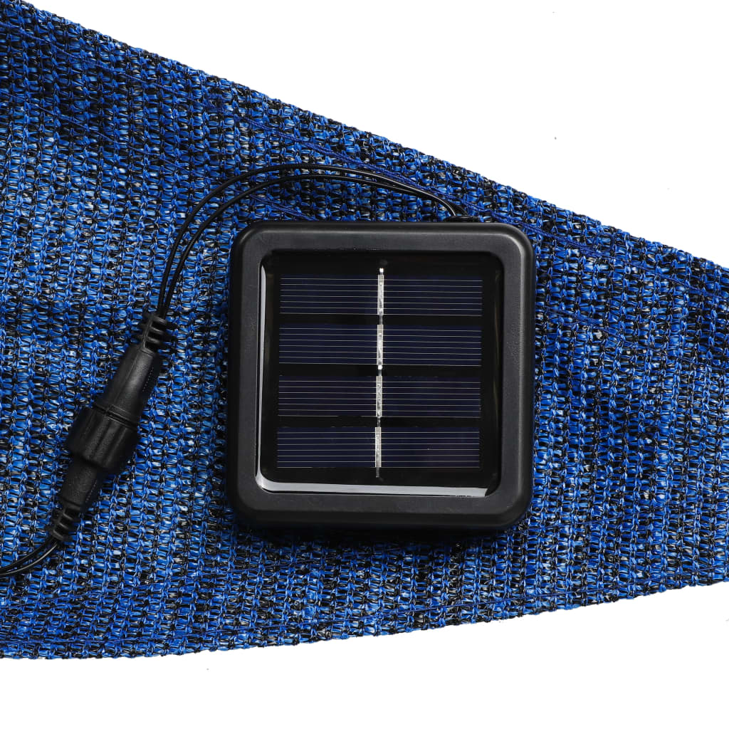 Ciao hi zonnezeil con 100 LED 3.6x3.6x3,6 m azzurro