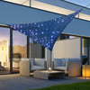Ciao hi zonnezeil con 100 LED 3x3x3 m blu