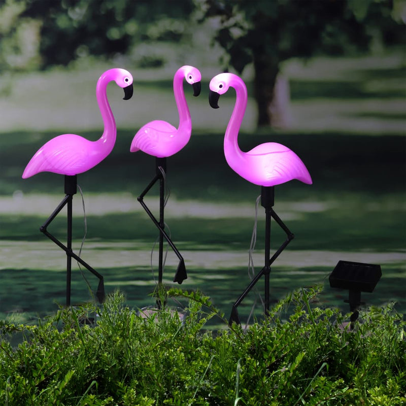 Ciao per pin di terra 3 St Solar LED Flamingo