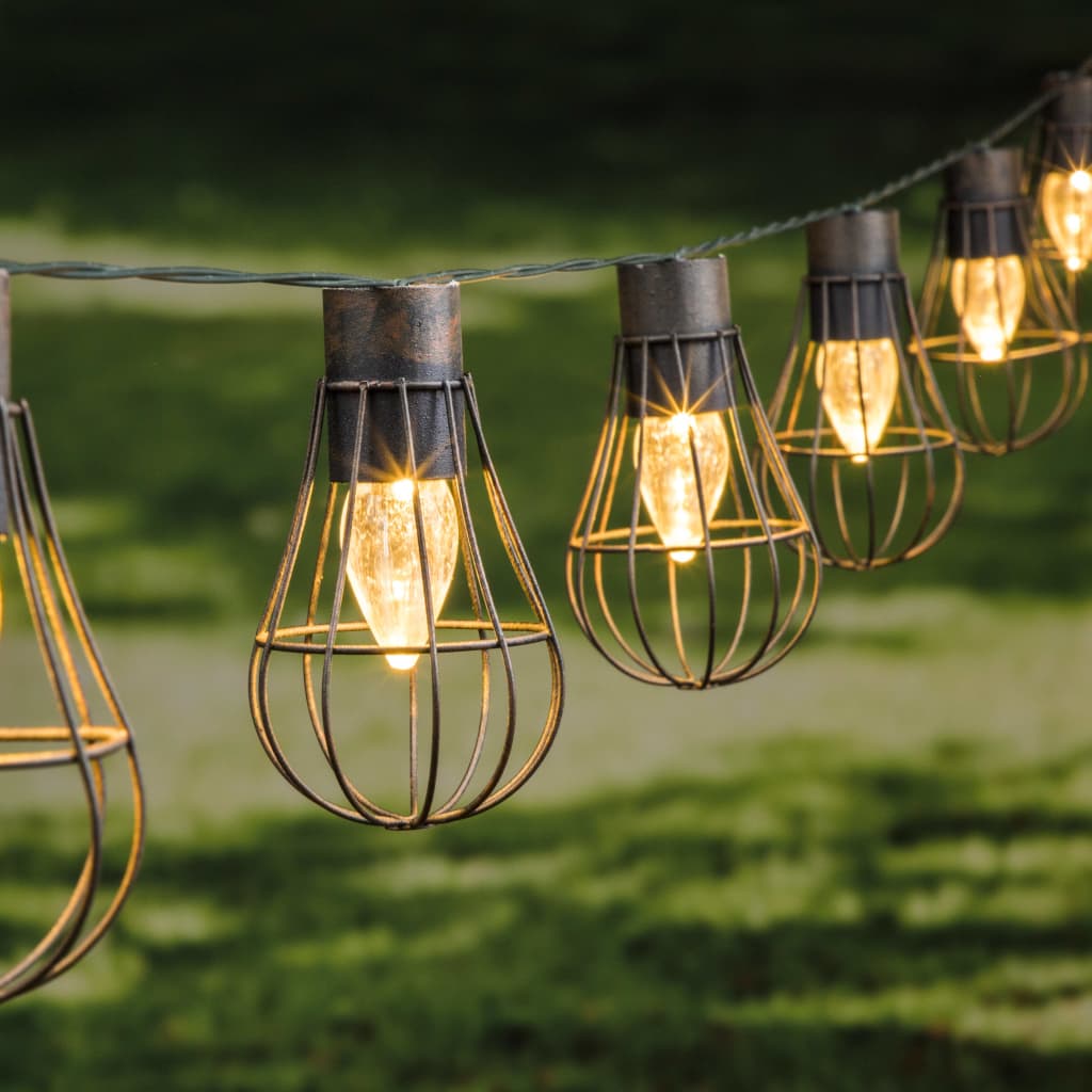 Hola hola cadena de iluminación de jardín 10 st led solar 5.5 cm