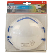 Connex FFP2 Dust Masks 2 piezas de azul blanco - afbeelding 2