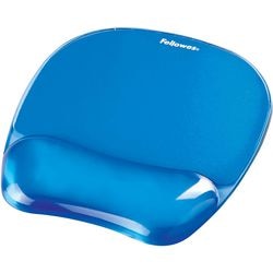 Alfombrilla de ratón con soporte para muñeca Fellowes crystals™ gel azul