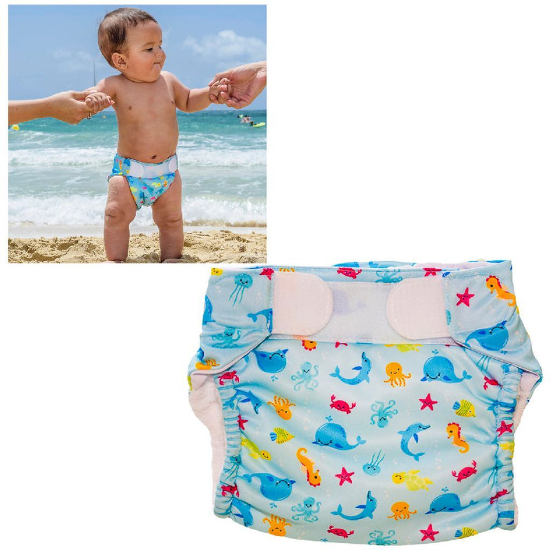 Freds Swim Academy Swim Academy Washable Swimming Pañal Animales Marinos Tamaño 2 9-16 kg Azul