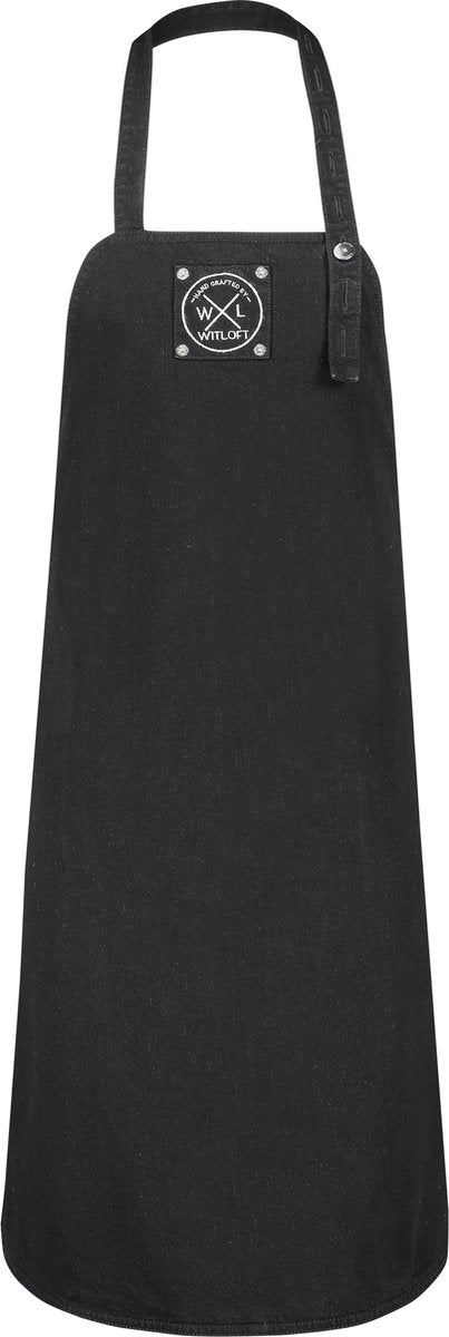 Brandless sans marque witloft - delantal vaquero largo - negro