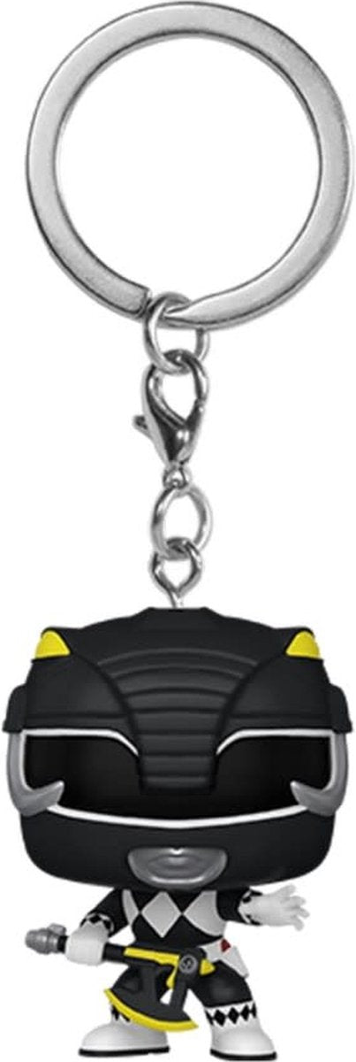 ¡Funko pop de bolsillo! llavero: mighty morphin power rangers 30 aniversario - black ranger