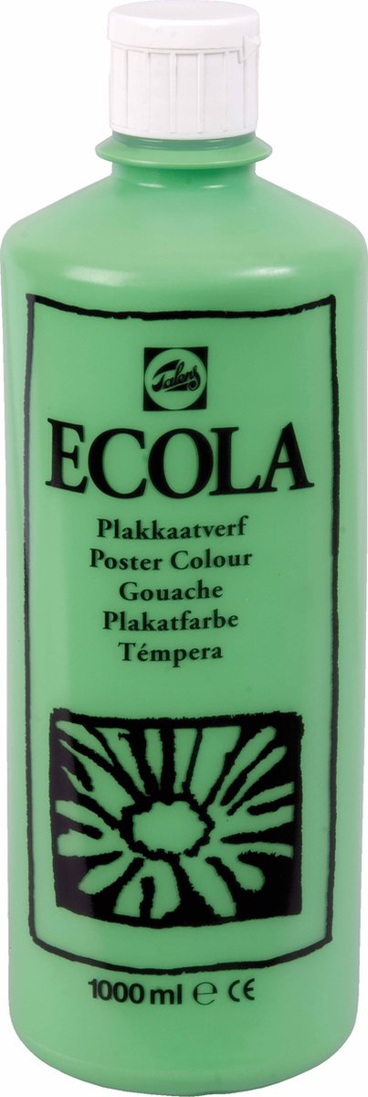 Talens ecola plakkaatverf 601 lichtgroen 1000ml