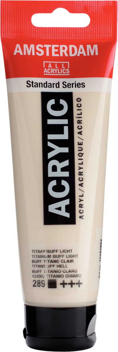 Tubo di vernice acrilica serie standard Amsterdam da 120 ml titanio buff light 289