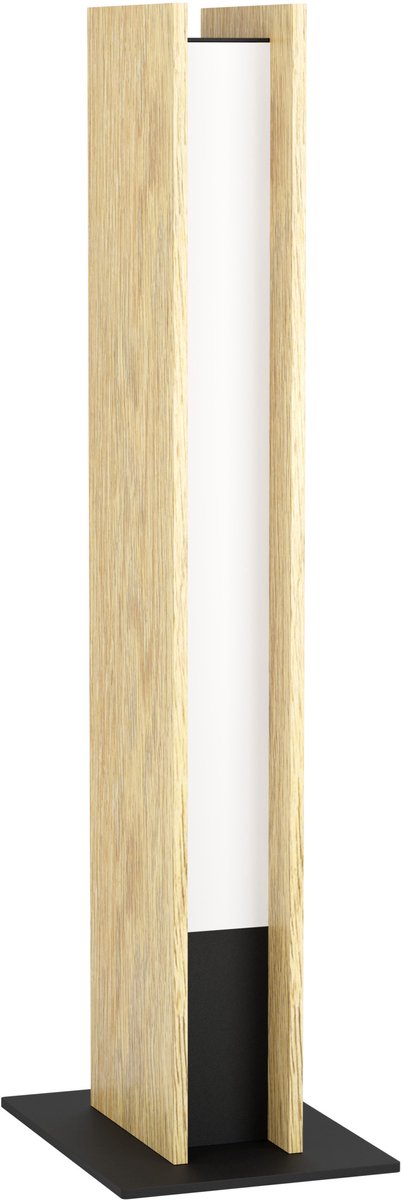 Eglo connect.z anchorena-z smart tafellamp - led - 46,5 cm - bruin zwart wit - instelbaar rgb wit licht - dimbaar - zigbee
