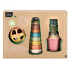 Jipy Bioplastic Deluxe Gift Gift Tower Tower Bath Stapper Cups y juega Ratelbal 3 Paps