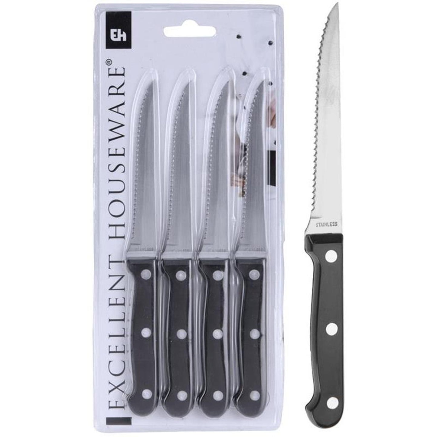 Excellent houseware steakmessenset 4-delig op blisterkaart