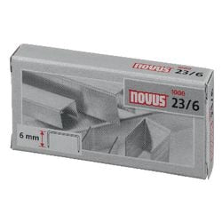 Grapas novus plata 23 6 acero 1.000 piezas 30 hojas