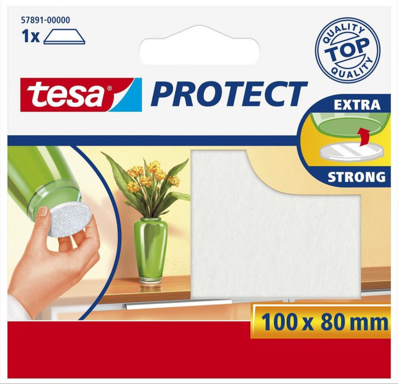 Tesa 1003205 - fieltro protector blanco 8x10 | 20 piezas
