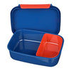 Box da pranzo sotto copertura rosso blu