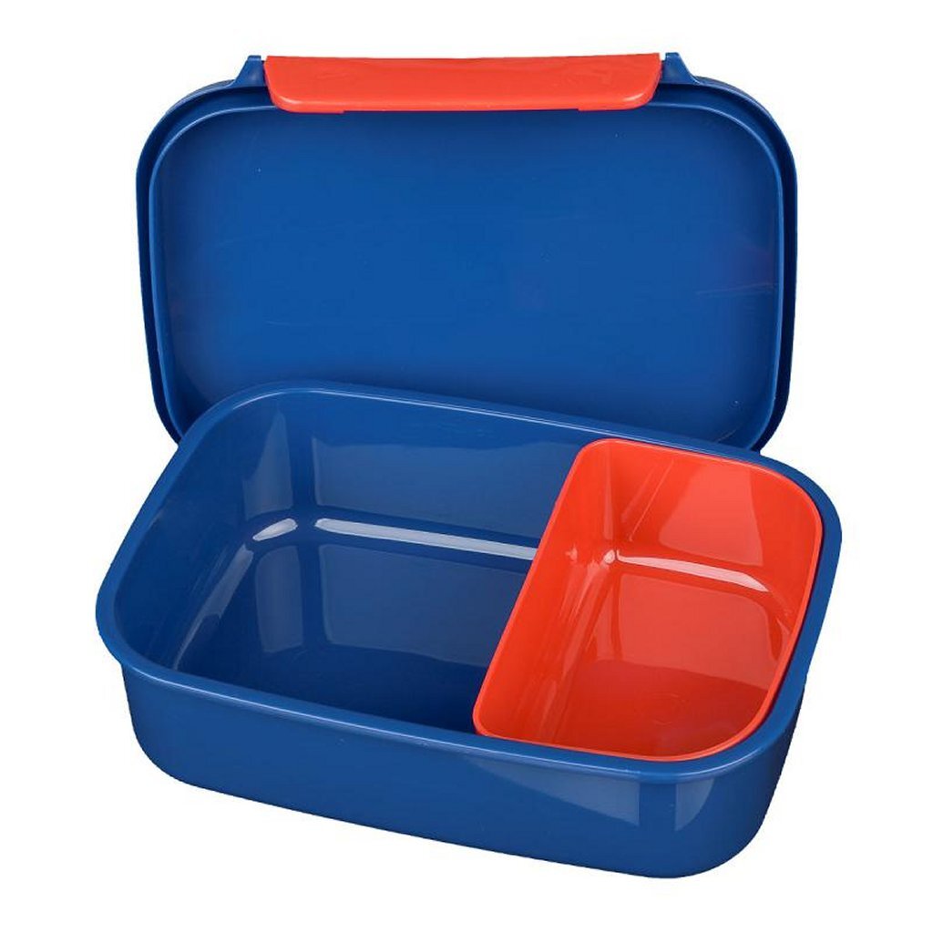 Box da pranzo sotto copertura rosso blu