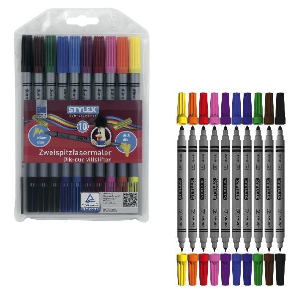 Duo toppoint toppoint viltstifts 10 pezzi