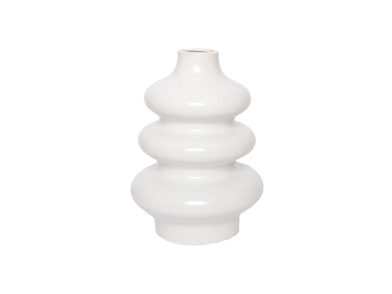 House of nature vaas wit telmen 28cm keramiek