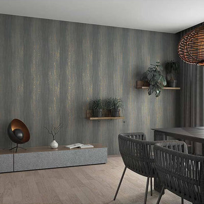 Wall North Wall North Wallpaper Topchic Stripes Effect Grigio metallico