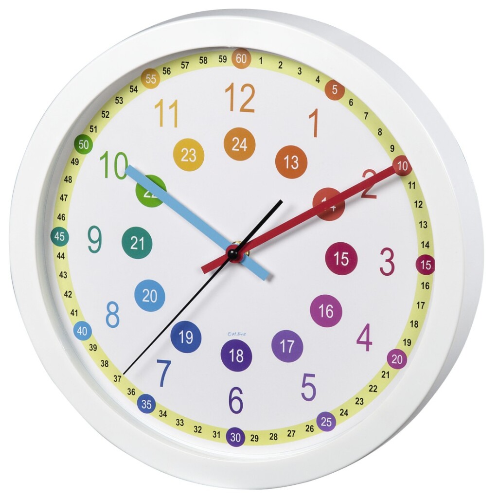 Hama Wall Clock For Children Easy Learning Diameter 30 cm noise arm