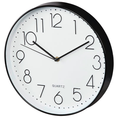 Hama Wall Clock Elegancia Ø 30 cm brazo de sonido Blanco negro