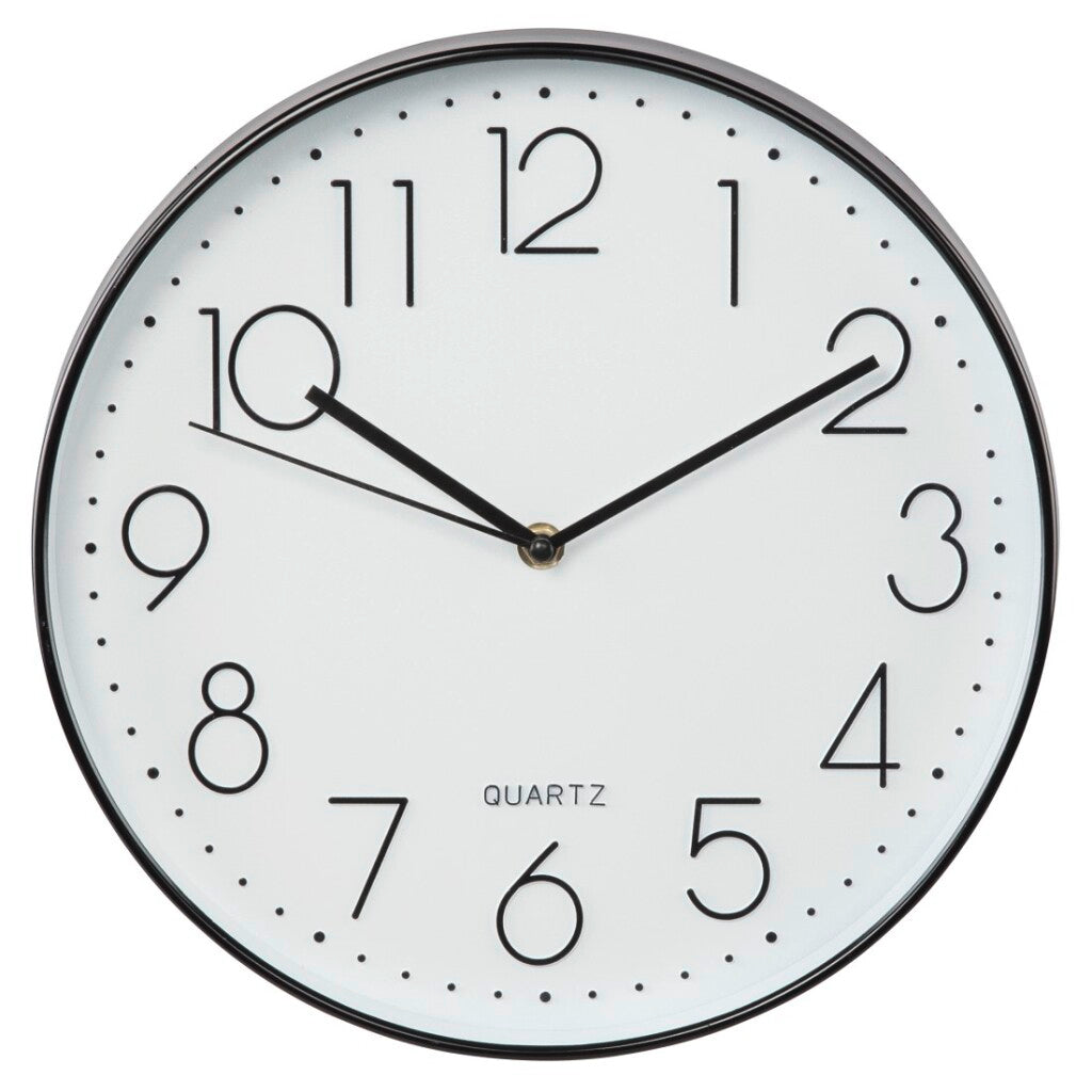 Hama Wall Clock Elegancia Ø 30 cm brazo de sonido Blanco negro