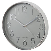 Hama Wall Clock Elegance Ø 30 cm braccio audio argento grigio - afbeelding 1