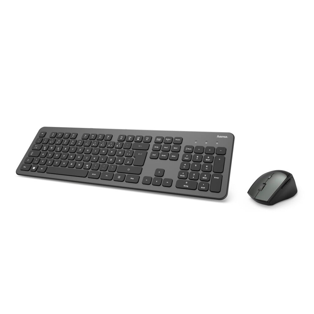 Hama Wireless Keyboard-Mouse Set KMW-700 Anthracite Black US