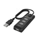 Hub USB Hama a 4 porte USB 2.0 480 Mbit con interruttore on/off