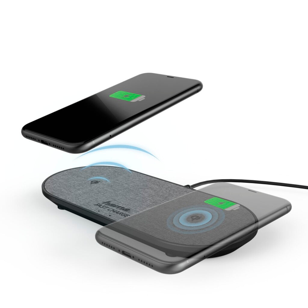 Hama Wireless Charger Qi-Fc10 Duo Black