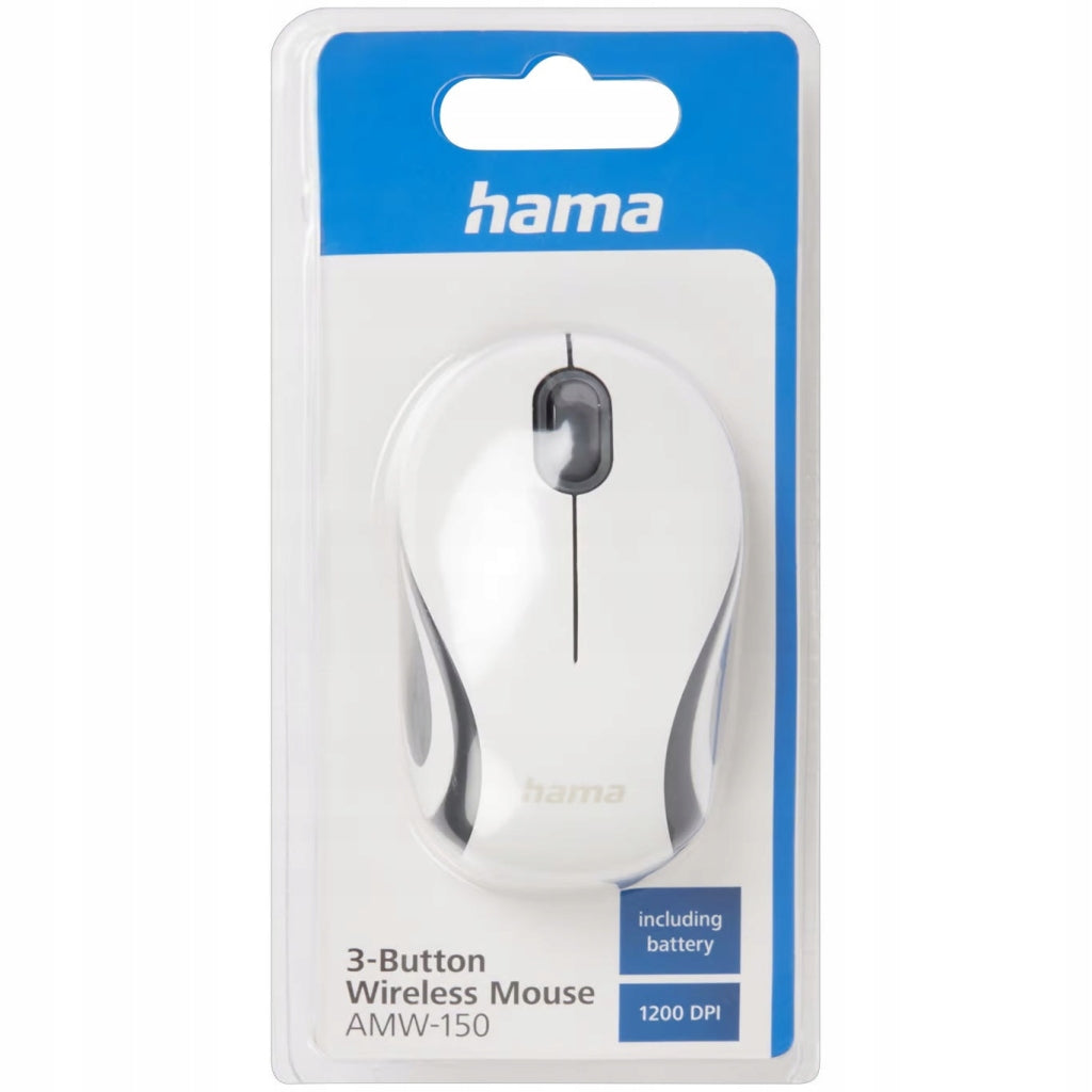 Hama Optical Minimis 3 botones El mouse inalámbrico AMW-150 White