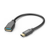 Hama Cable adaptador USB OTG USB-C enchufe - Conexión USB-A 15 cm negro