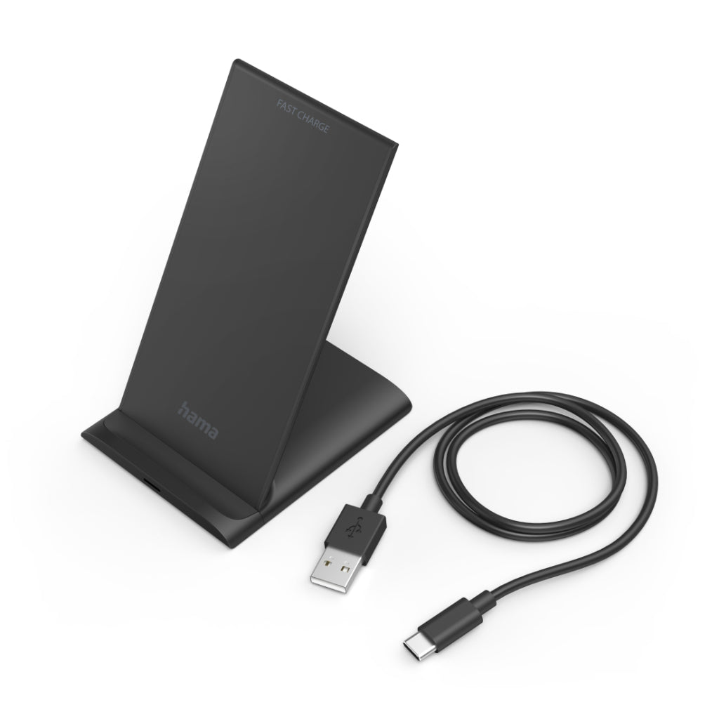 Caricatore wireless Hama Qi-FC10S 10 W percorso di caricamento smartphone wireless nero