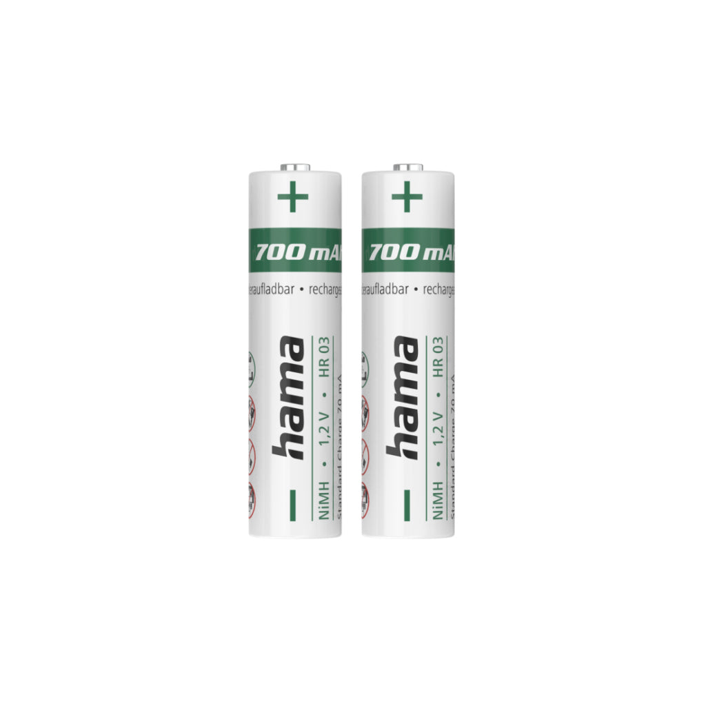 Batería hama nimh #039;s aaa micro 700 mah 1.2v 2 piezas