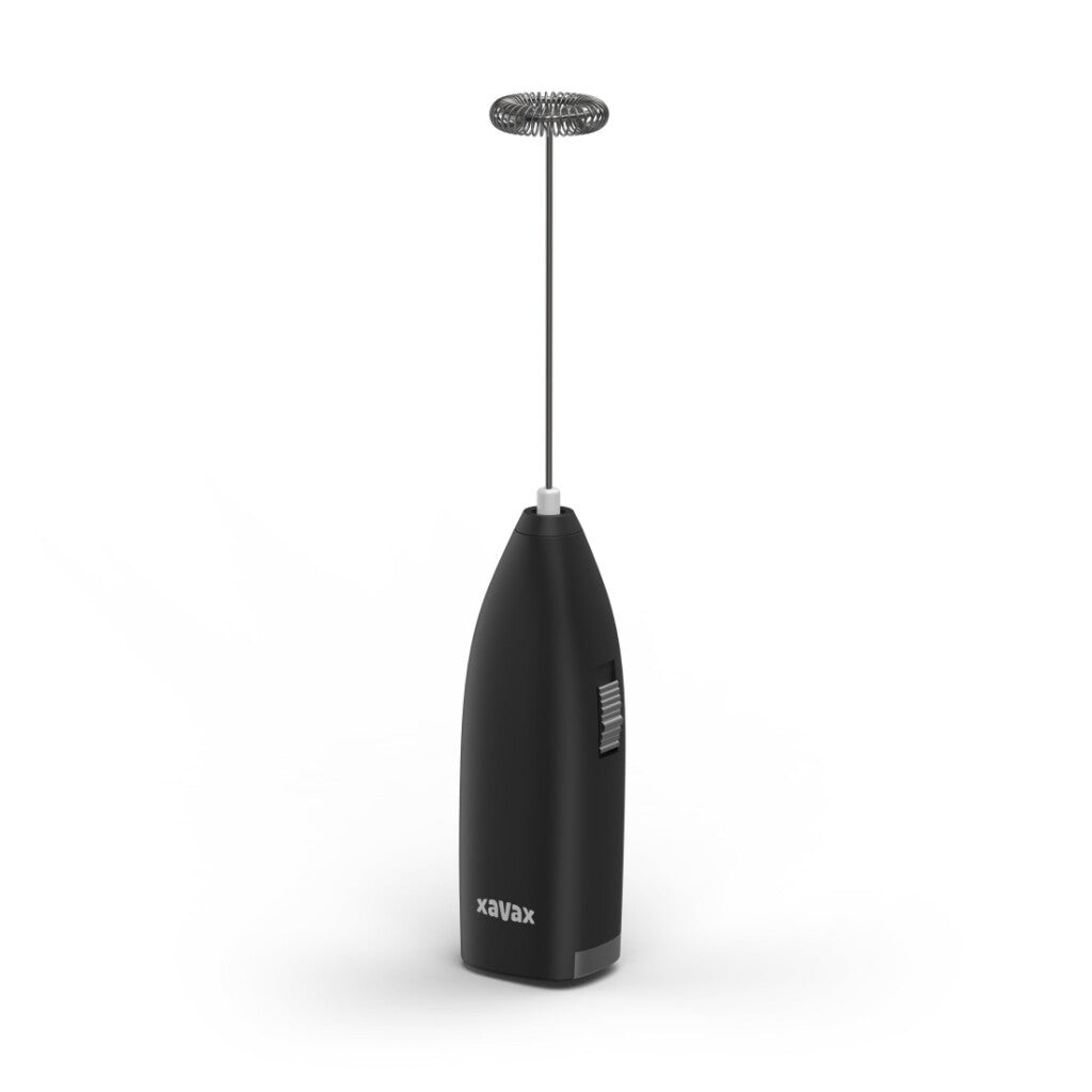 Xavax elektrische melkopschuimer – handstaaf – batterij – zwart