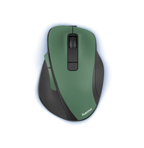 Hama óptico mouse inalámbrico 6 botones MW-500 Batería de recarga Ergo. Verde