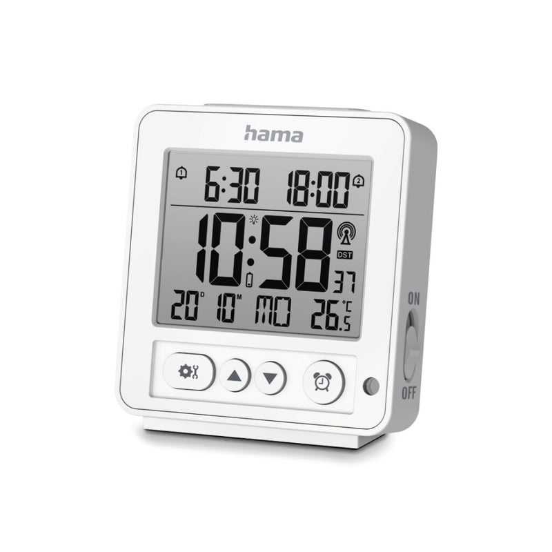 Hama Digital Radio -Lucing Clock LCD Rhodes White