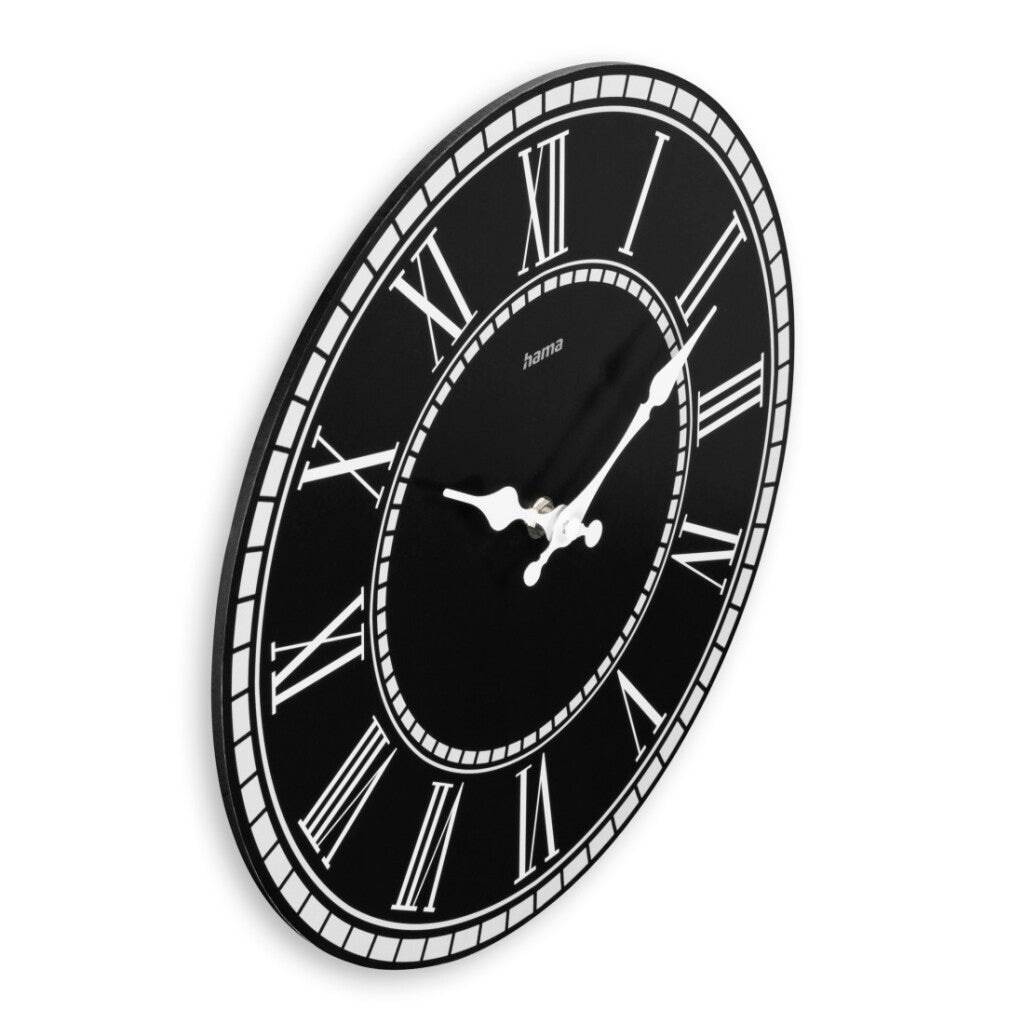 Hama Wall Clock Rab Vintage non tocca 30 cm Black White MDF