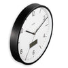 Hama dcf wandklok lanzarote tikt niet + thermometer en hygrometer 35 cm zwart wit