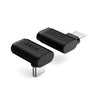 Adaptador de esquina Hama USB-C de 90 grados; USB 3.2 Gen2 10 GBit S 5 A 240 W juego de 2