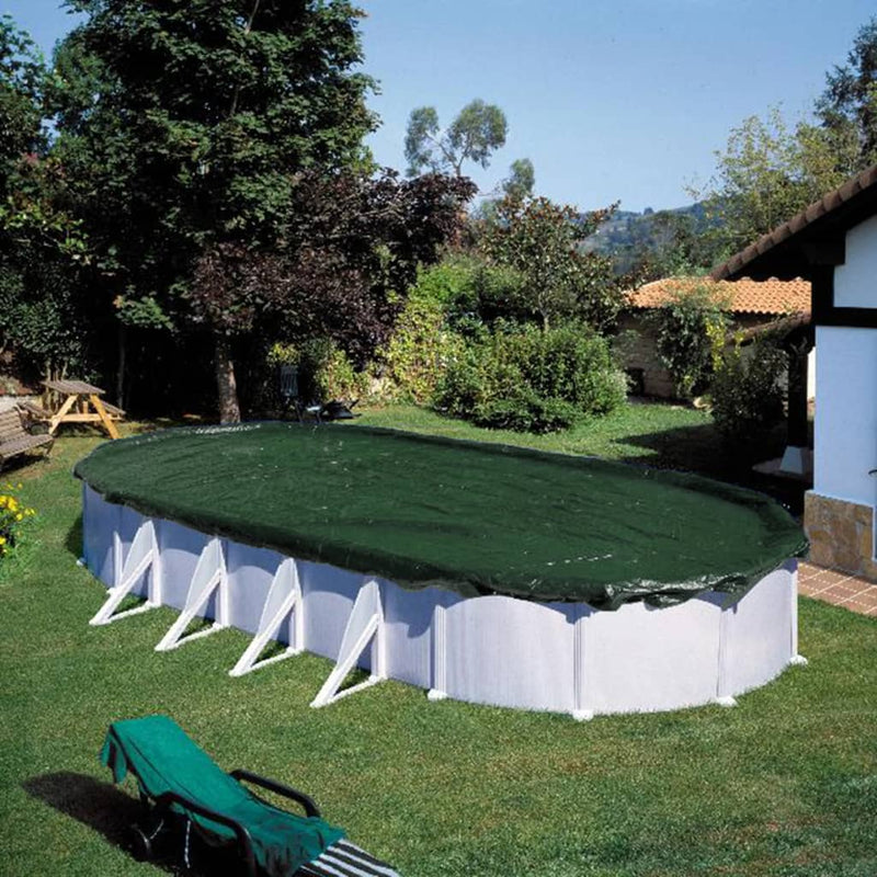 Diversión de verano Diversión de verano Cubierta de piscina de invierno Oval 800 cm PVC Green