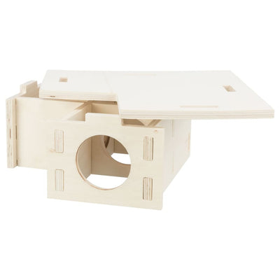 Trixie knaagdierenhuis 3 kamers 30x12x30 cm hout