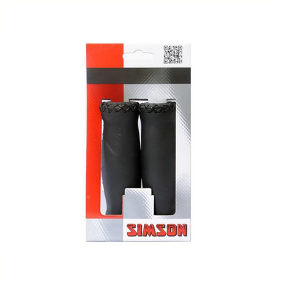 Simson mane in pelle Black Long - Manico in pelle per Lifestyle Bike - 13 cm - Nero