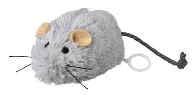 Ratón de peluche woncable trixie con hierba gatera