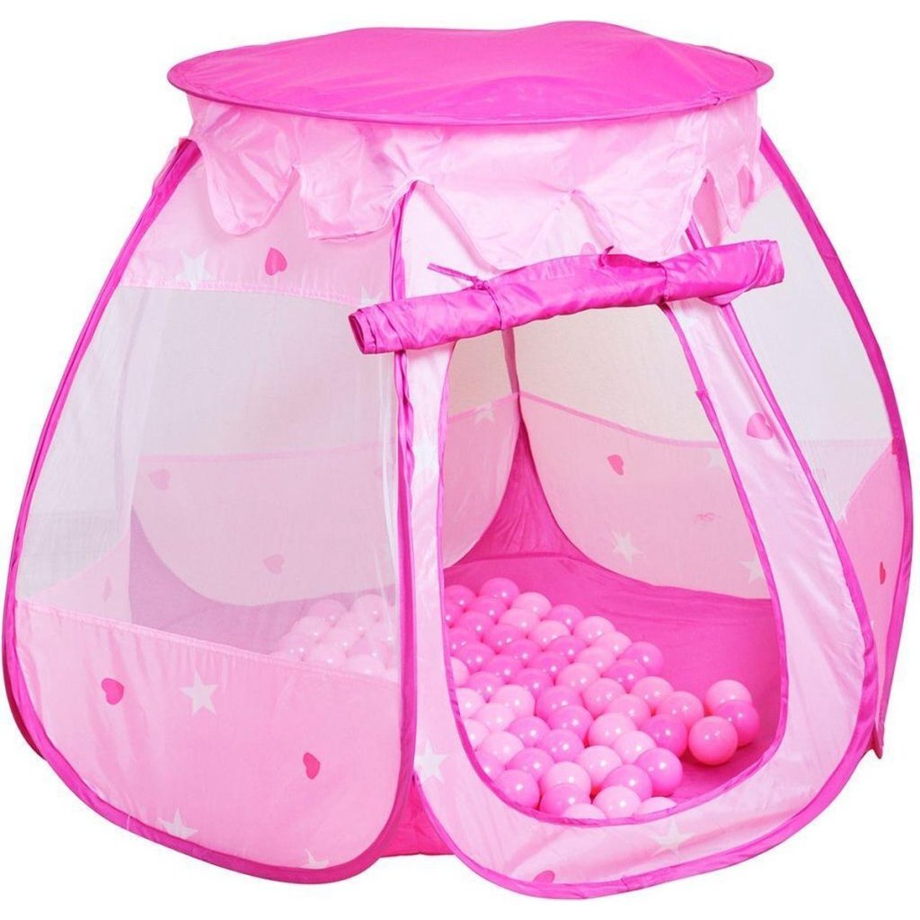 Tenda da gioco con 100 palline rosa