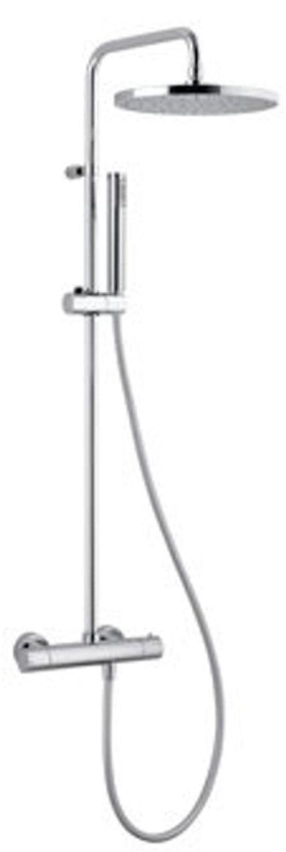 Plieger royal - set de ducha con ducha efecto lluvia ø25cm + teleducha - termostático - cromo