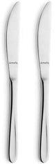 Amefa monaco - 2-delige tafelmes set - voor 2 personen - zilverkleurig - rvs - vaatwasmachinebestendig - 18 10 - 2 persoons