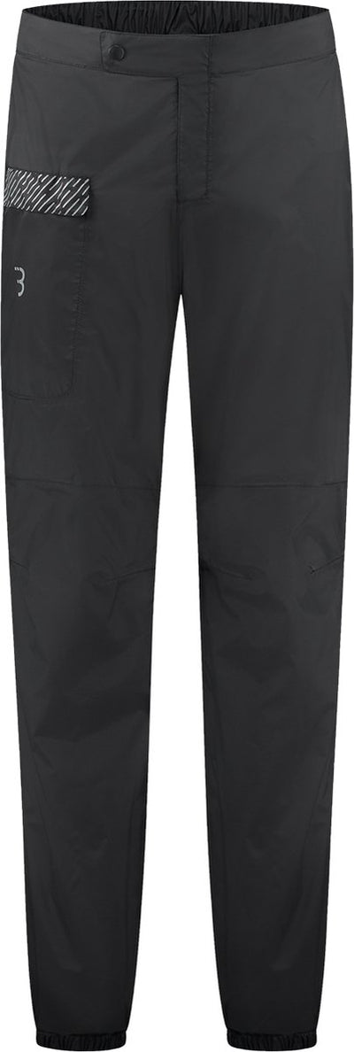 Bbb cycling rainshield waterdichte regenbroek dames en heren - fiets regenbroek met rits - regenpak 10000mm waterdicht en winddicht - zwart - maat m-l - bbw-449