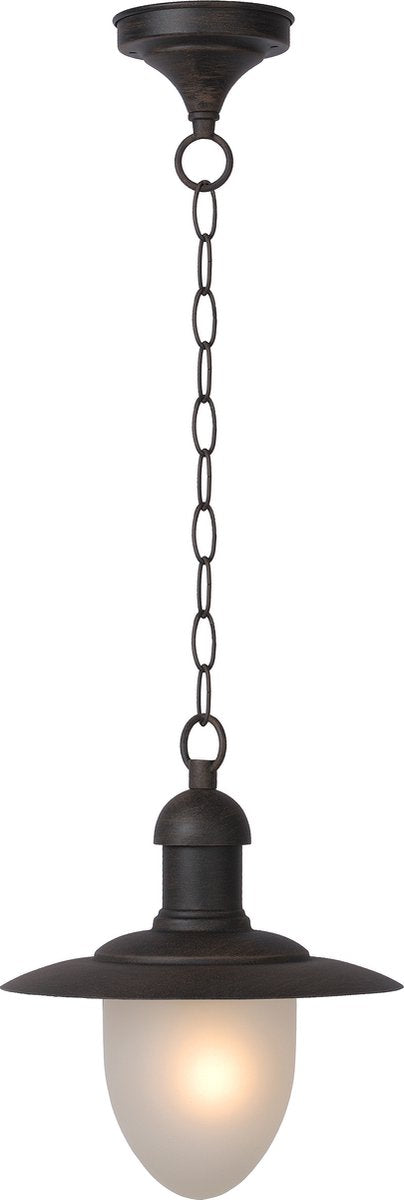 Lucide aruba - hanglamp binnen buiten - ø 25 cm - 1xe27 - ip44 - roest bruin