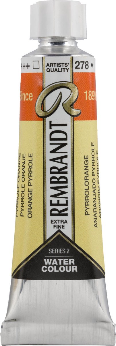 Rembrandt aquarelverf tube 10 ml pyrrole oranje 278