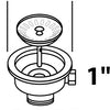 Kirchhoff kunststof korfventiel, 1 1 2 et, rvs ventielbeker zeef ø114 mm, met 1 overloopaansluiting - 98835340