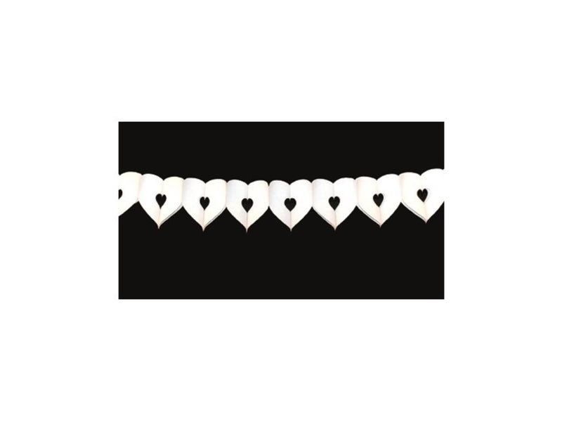Guirnalda haza corazon blanco 6 mtr